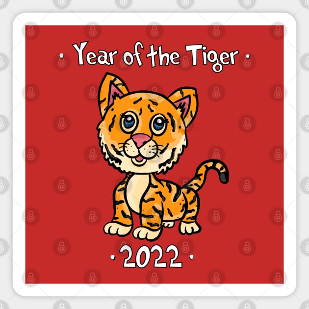 Year of the Tiger 2022 Magnet by RoserinArt